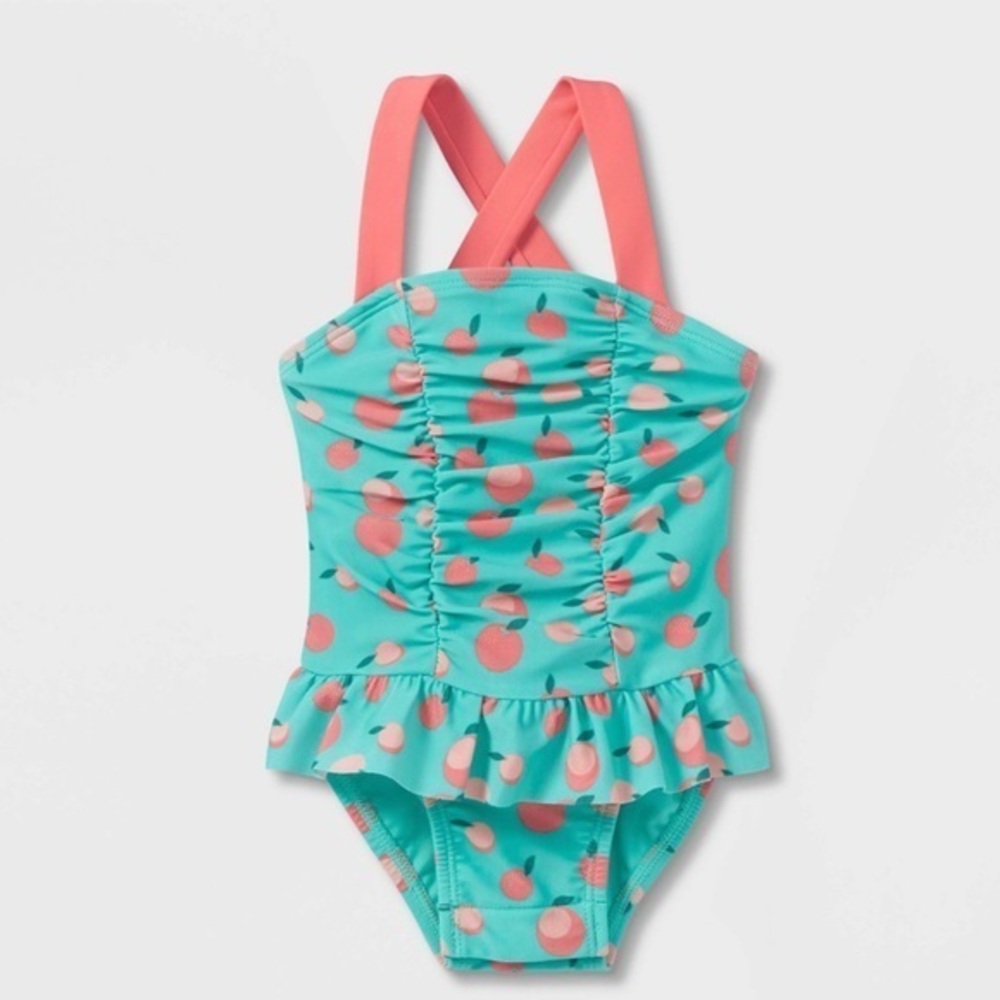 Cat & Jack Peaches Swimsuit Size 3-6 Months